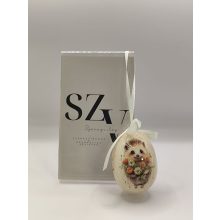 Húsvéti Tójás Akasztós Süni Virágcsokorral Mintával (6cm)