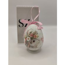 Húsvéti Tójás Akasztós Nyuszi Virágos Fejdísz Mintával 1. (9cm)