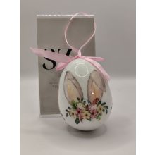 Húsvéti Tójás Akasztós Nyuszi Fül Mintával (9cm)