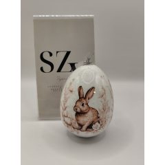 Húsvéti Tójás Akasztós Barna Nyuszi Mintával 1. (9cm)