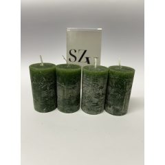 Gyertya Rusztikus Zöld 40*75mm (4db)