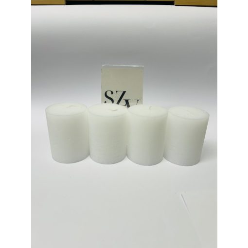 Gyertya Rusztikus Fehér 60*80mm (4db)