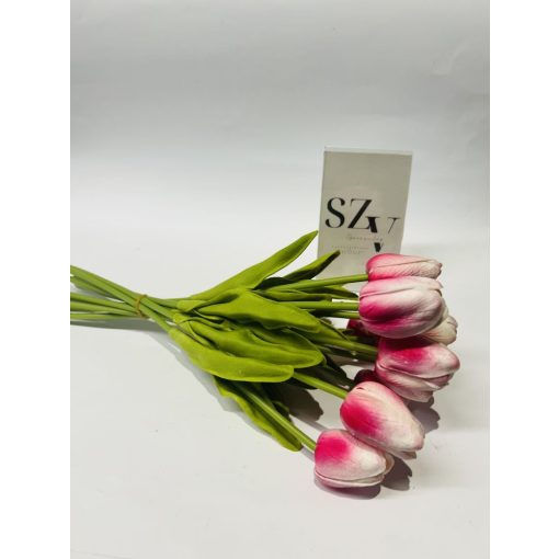 Tulipán csokor Pink-Rózsaszín Polifoam 10 szálas