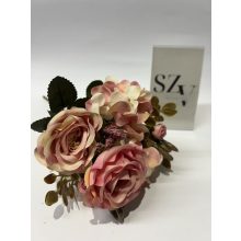 Rózsa csokor Hotensiával Mályva