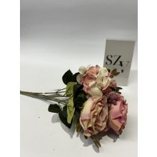 Rózsa csokor Hotensiával Mályva