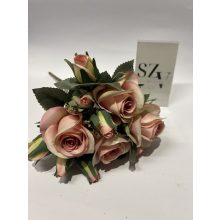 Rózsa Csokor Bimbóval 7 ágas Rózsaszin