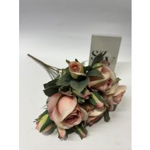 Rózsa Csokor Bimbóval 7 ágas Rózsaszin