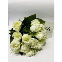 Rózsa csokor bimbós 18 fejes Fehér