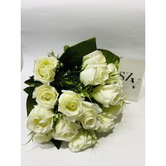 Rózsa csokor bimbós 18 fejes Fehér