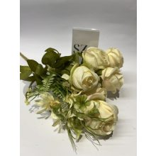 Rózsa csokor 6 ágú Krém