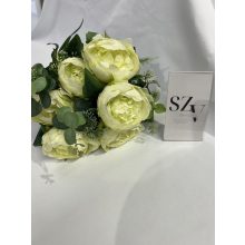 Peonia csokor rezgővel 7 virágú Krém