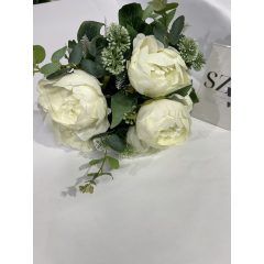 Peonia csokor rezgővel 7 virágú Fehér