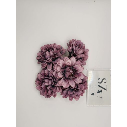 Dália Selyemvirág Fej Lila 8 cm (24 darab)