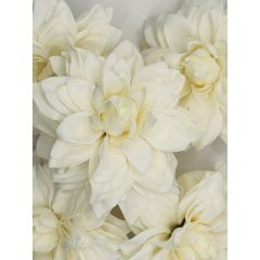 Dália Selyemvirág Fej Hegyes Szirmú Krém 9 cm (24 darab)