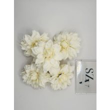 Dália Selyemvirág Fej Hegyes Szirmú Krém 9 cm (24 darab)