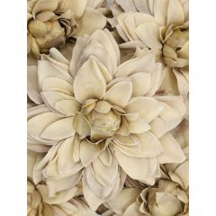 Dália Selyemvirág Fej Hegyes Szirmú Drapp 9 cm (24 darab)