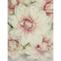   Dália Selyemvirág Fej Hegyes Szirmú Rózsaszín Cirmos 9 cm (24 darab)