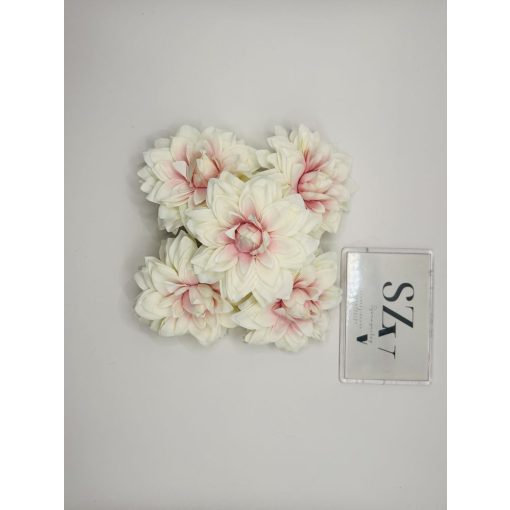 Dália Selyemvirág Fej Hegyes Szirmú Rózsaszín Cirmos 9 cm (24 darab)