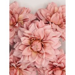   Dália Selyemvirág Fej Hegyes Szirmú Antik Rózsaszín 9 cm (24 darab)