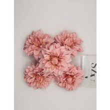 Dália Selyemvirág Fej Hegyes Szirmú Antik Rózsaszín 9 cm (24 darab)