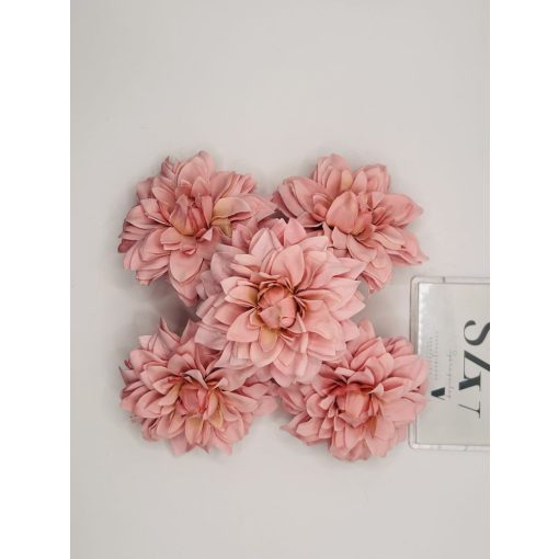 Dália Selyemvirág Fej Hegyes Szirmú Antik Rózsaszín 9 cm (24 darab)