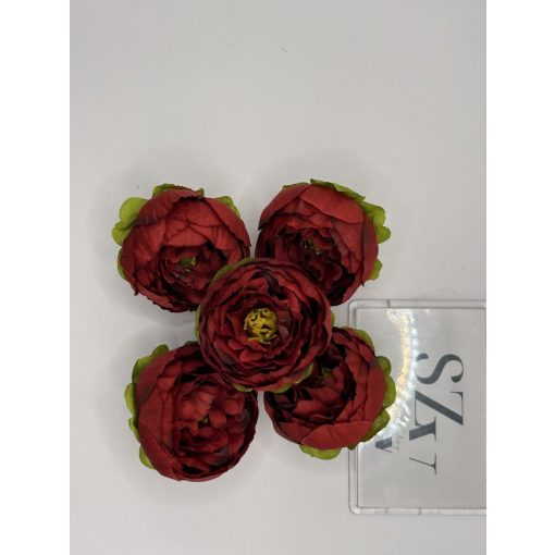 Boglárka Fej Bordó-Piros 6 cm (48 darab)