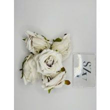 Rózsa Fej Antik-Fehér 6 cm (24 db)