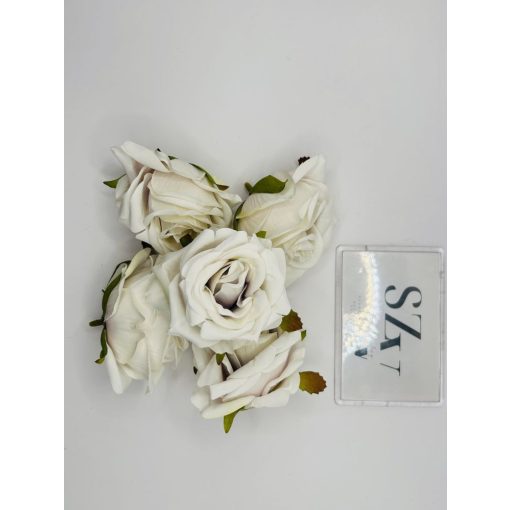 Rózsa Fej Antik-Fehér 6 cm (24 db)