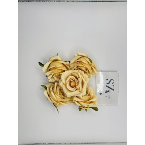 Rózsa Fej Antik Sárga 6 cm (24 db)