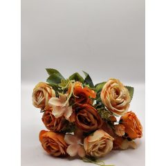Rózsa csokor 7 virágos antikolt narancs-barack