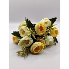 Boglárka csokor 10 virágos krém-sárga