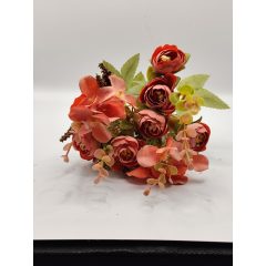 Boglárka csokor Eucalytusszal antik rózsaszín