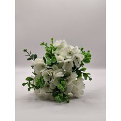 Hortenzia csokor mini eucalytusszal fehér