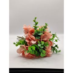 Hortenzia csokor mini eucalytusszal barack