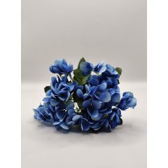 Hortenzia csokor mini 5 ágas kék