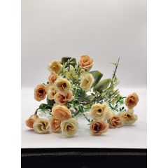 Mini rózsa csokor rezgővel 5 ágas krém-barack