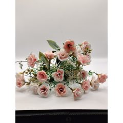 Mini rózsa csokor rezgővel 5 ágas halvány rózsaszín