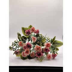 Mini rózsa csokor rezgővel 5 ágas rózsaszín-mályva