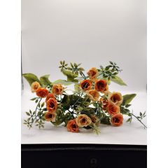 Mini rózsa csokor rezgővel 5 ágas barack-narancs
