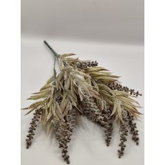 Bogyós csokor 5 ágú drapp